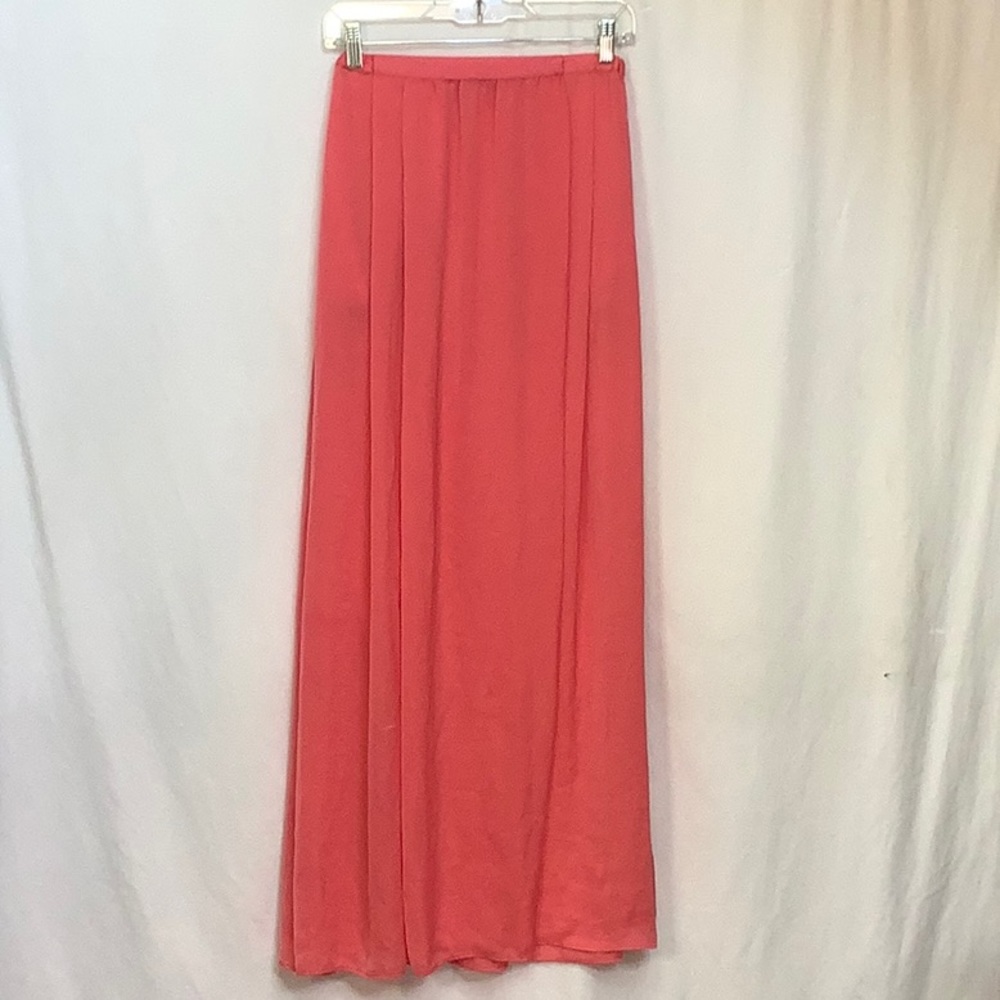 Zara Satin Faux Wrap Maxi Skirt Size S